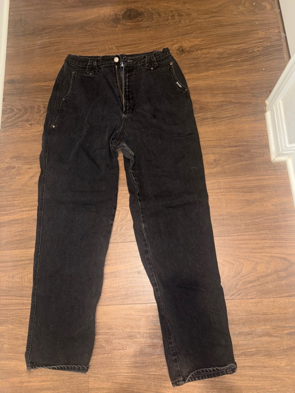 Vintage Rocky Mountain High Waisted Black Jeans size 15/16 inseam 36”